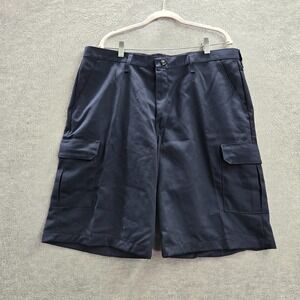 Red Kap‎ Men Shorts 38 Blue Cargo Pockets High Rise Polyester 11 in Inseam NWT